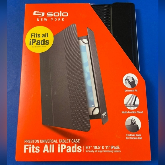 SOLO New York Universal Tablet Case (FITS ALL iPADS 8.5-11") - BLACK - Picture 5 of 5